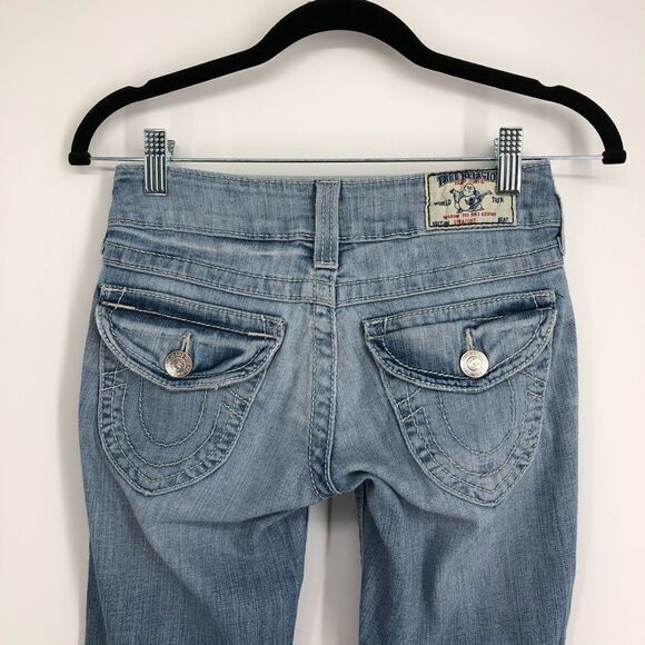 TRUE RELIGION Straight Skinny Jeans Light Wash - Picture 4 of 9